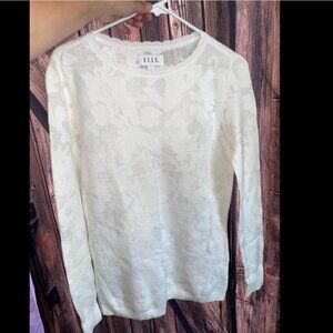 ELLE White Sweater Top